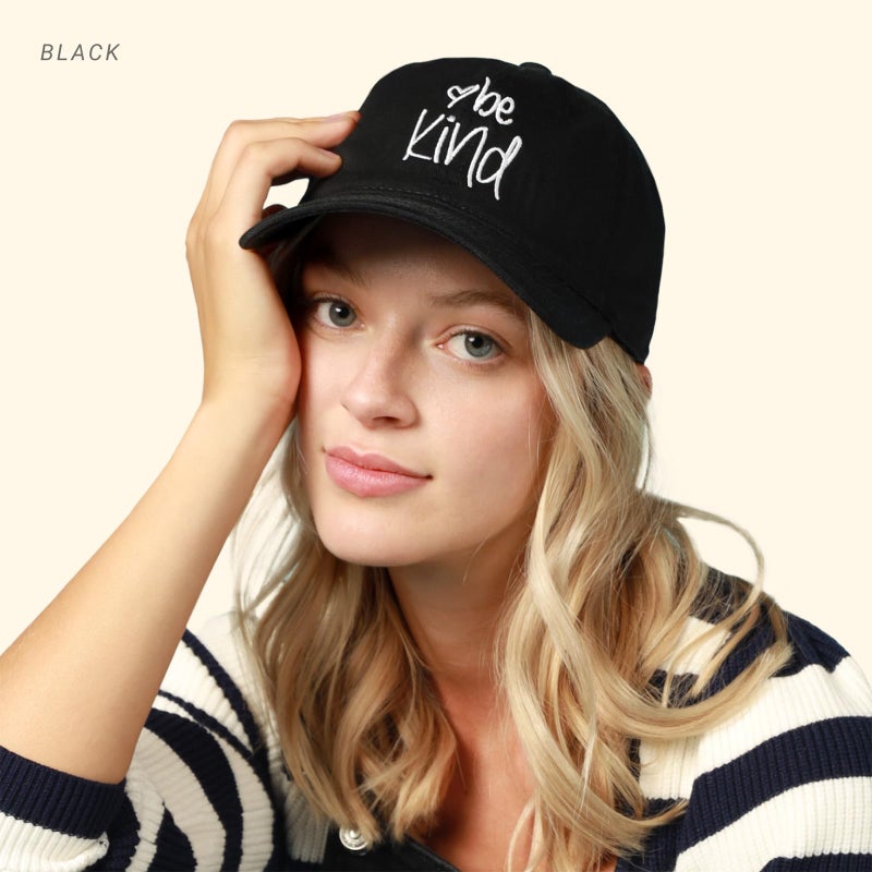 CHOK.LIDS Be Kind Trendy Womens Baseball Cap Unisex Fashion Cotton Polo Style Fun Inspirational Saying Seasonal Headwear (Light Grey) - Image 4